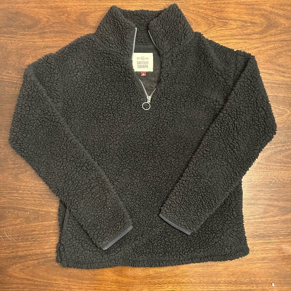 SO Black Sherpa Women's Sweater